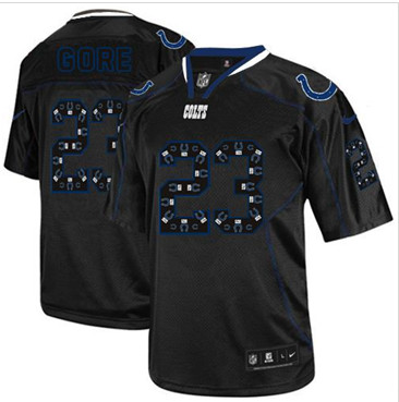 New Indianapolis Colts #23 Frank Gore New Lights Out Black Men's Stitched NFL Elite Jersey New Indianapolis Colts #23 Frank Gore New Lights Out Black Men's Stitched NFL Elite Jersey