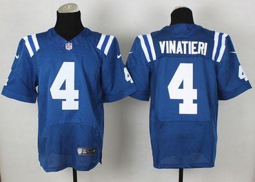 New Indianapolis Colts #4 Adam Vinatieri Royal Blue Team Color NFL Elite Jersey