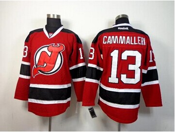 New Jersey Devils #13 Mike Cammalleri Red Stitched NHL Jersey