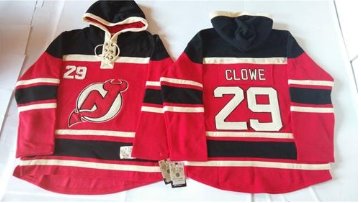 New Jersey Devils #29 Ryane Clowe Red Sawyer Hooded Sweatshirt Stitched NHL Jersey New Jersey Devils #29 Ryane Clowe Red Sawyer Hooded Sweatshirt Stitched NHL Jersey