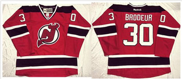 New Jersey Devils #30 Martin Brodeur Stitched Red NHL Jersey