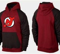 New Jersey Devils Pullover Hoodie Burgundy Red & Black New Jersey Devils Pullover Hoodie Burgundy Red & Black