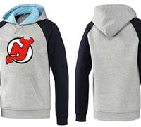 New Jersey Devils Pullover Hoodie Grey & Blue New Jersey Devils Pullover Hoodie Grey & Blue