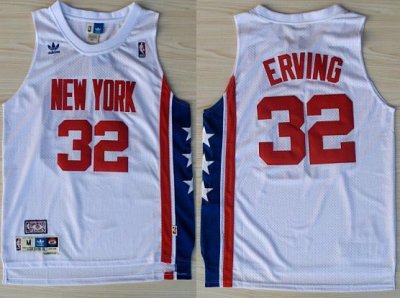 New Jersey Nets #32 Julius Erving White ABA Hardwood Classic Swingman Jerseys