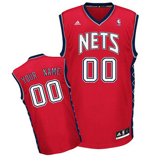 New Jersey Nets Youth Custom red V-neck Jersey New Jersey Nets Youth Custom red V-neck Jersey