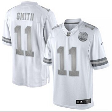 New Kansas City Chiefs #11 Alex Smith White Platinum Jersey New Kansas City Chiefs #11 Alex Smith White Platinum Jersey