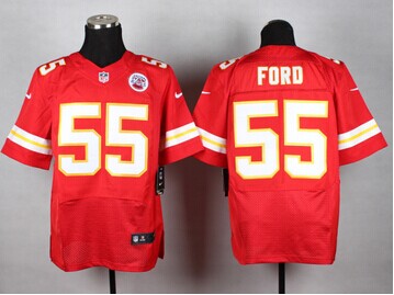New Kansas City Chiefs #55 Dee Ford Red Team Color NFL Elite Jersey