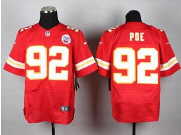 New Kansas City Chiefs #92 Dontari Poe Red Team Color NFL Elite Jersey
