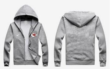 New Kansas City Chiefs Authentic Logo Hoodie Grey New Kansas City Chiefs Authentic Logo Hoodie Grey