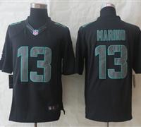 New Miami Dolphins #13 Dan Marino Impact Limited Black Jerseys New Miami Dolphins #13 Dan Marino Impact Limited Black Jerseys