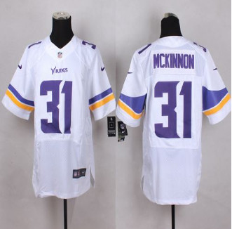 New Minnesota Vikings #31 Jerick McKinnon White Men's Stitched NFL Elite Jersey New Minnesota Vikings #31 Jerick McKinnon White Men's Stitched NFL Elite Jersey