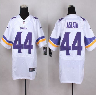 New Minnesota Vikings #44 Matt Asiata White Men's Stitched NFL Elite Jersey New Minnesota Vikings #44 Matt Asiata White Men's Stitched NFL Elite Jersey