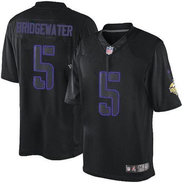 New Minnesota Vikings #5 Teddy Bridgewater Black NFL Impact Limited Jersey New Minnesota Vikings #5 Teddy Bridgewater Black NFL Impact Limited Jersey