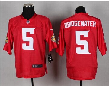 New Minnesota Vikings #5 Teddy Bridgewater Red NFL Elite QB Practice Jersey New Minnesota Vikings #5 Teddy Bridgewater Red NFL Elite QB Practice Jersey