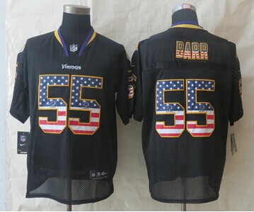 New Minnesota Vikings #55 Anthony Barr USA Flag Fashion Black Elite Jerseys New Minnesota Vikings #55 Anthony Barr USA Flag Fashion Black Elite Jerseys