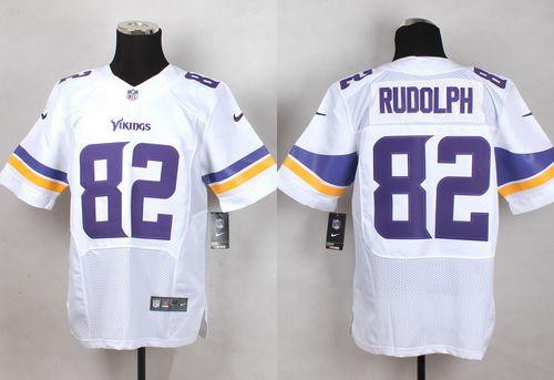 New Minnesota Vikings #82 Kyle Rudolph White Men's Stitched NFL Elite Jersey New Minnesota Vikings #82 Kyle Rudolph White Men's Stitched NFL Elite Jersey