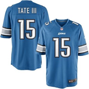 New NFL Detroit Lions 15 Golden Tate III Team Color Blue Game Jersey New NFL Detroit Lions 15 Golden Tate III Team Color Blue Game Jersey