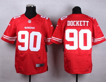 New NFL San Francisco 49ers Darnell Dockett Team Color Red Elite Jersey New NFL San Francisco 49ers Darnell Dockett Team Color Red Elite Jersey
