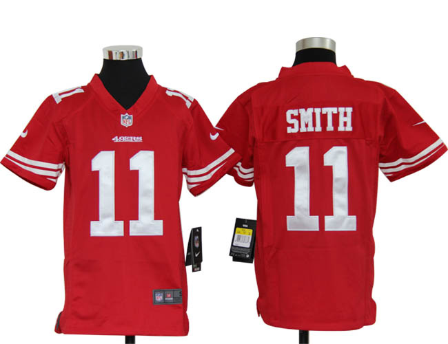 NEW nfl youth san francisco 49ers 11 alex smith red jerseys