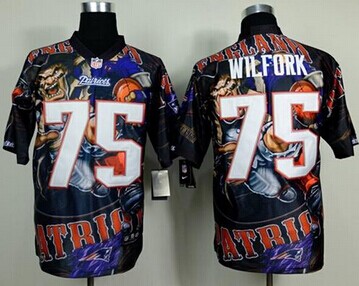 New New England Patriots #75 Vince Wilfork Team Color NFL Elite Fanatical Version Jersey