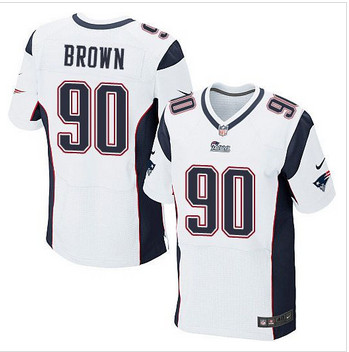 New New England Patriots #90 Malcom Brown White Men's Stitched NFL Elite Jersey New New England Patriots #90 Malcom Brown White Men's Stitched NFL Elite Jersey