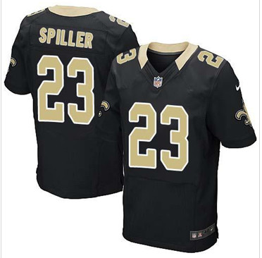 New New Orleans Saints #23 C.J. Spiller Black Team Color Men's Stitched NFL Elite Jersey