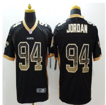 New New Orleans Saints #94 Cameron Jordan Black Team Color Men's Stitched NFL Elite Drift Fashion Jersey New New Orleans Saints #94 Cameron Jordan Black Team Color Men's Stitched NFL Elite Drift Fashion Jersey