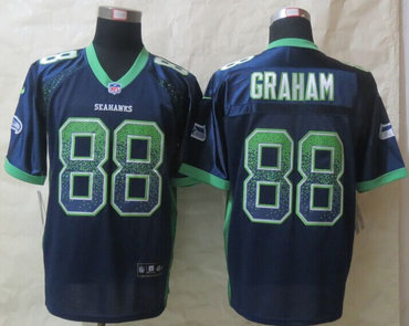 New New Seattle Seahawks #88 Jimmy Graham Drift Fashion Blue Elite Jerseys New New Seattle Seahawks #88 Jimmy Graham Drift Fashion Blue Elite Jerseys