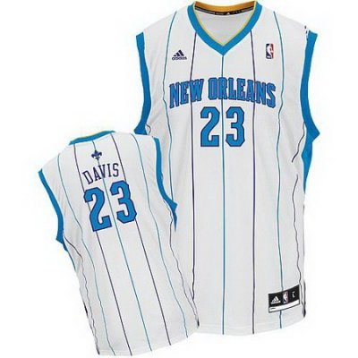 New Orleans Hornets 23# Anthony Davis white Jersey