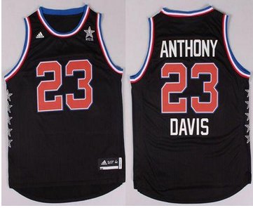 New Orleans Pelicans #23 Anthony Davis Black 2015 All Star Stitched NBA Jersey