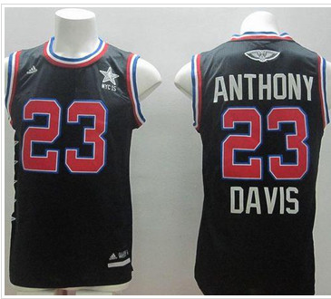 New Orleans Pelicans #23 Anthony Davis Black 2015 All Star Stitched NBA Jersey