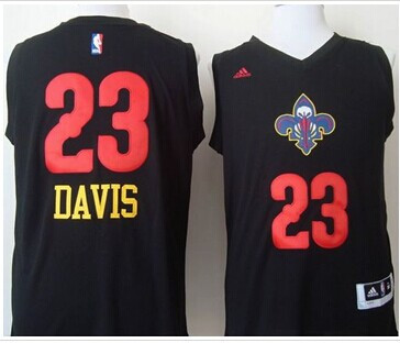 New Orleans Pelicans #23 Anthony Davis Black New Fashion Stitched NBA Jersey