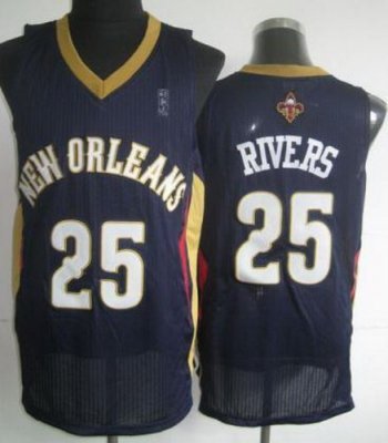 New Orleans Pelicans 25 Austin Rivers Blue Revolution 30 NBA Jerseys