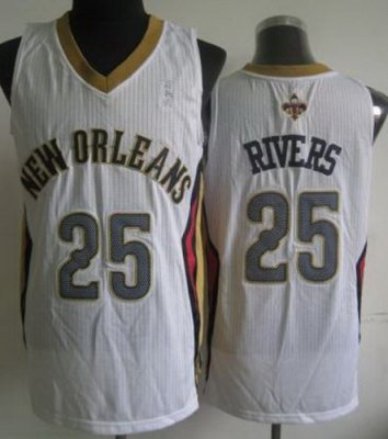 New Orleans Pelicans 25 Austin Rivers White Revolution 30 NBA Jerseys