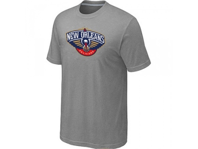 New Orleans Pelicans Big & Tall Primary Logo L.Grey T-Shirt