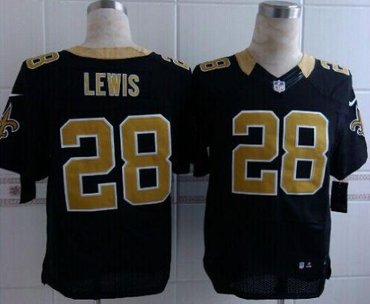 New Orleans Saints #28 Keenan Lewis Black Team Color NFL Elite Jersey New Orleans Saints #28 Keenan Lewis Black Team Color NFL Elite Jersey
