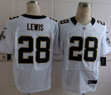 New Orleans Saints #28 Keenan Lewis White NFL Elite Jersey New Orleans Saints #28 Keenan Lewis White NFL Elite Jersey