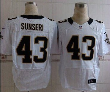 New Orleans Saints #43 Vinnie Sunseri White NFL Elite Jersey New Orleans Saints #43 Vinnie Sunseri White NFL Elite Jersey