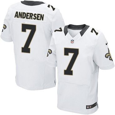 New Orleans Saints #7 Morten Andersen White NFL Elite Jersey New Orleans Saints #7 Morten Andersen White NFL Elite Jersey