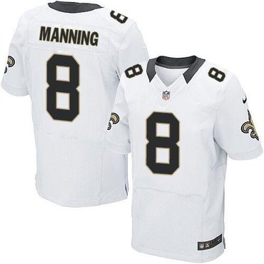 New Orleans Saints #8 Archie Manning White NFL Elite Jersey New Orleans Saints #8 Archie Manning White NFL Elite Jersey