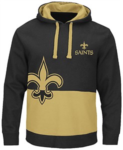 New Orleans Saints Black All Stitched Hooded Sweatshirt