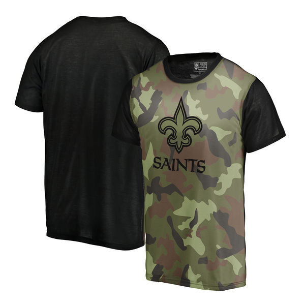 New Orleans Saints Camo NFL Pro Line By Fanatics Branded Blast Sublimated T Shirt