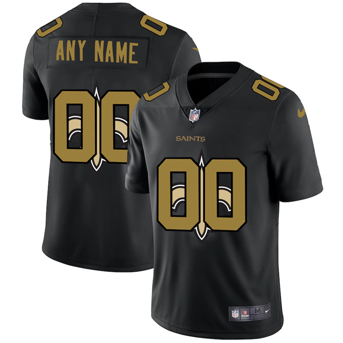 New Orleans Saints Custom Men's Nike Team Logo Dual Overlap Limited NFL Jersey Black New Orleans Saints Custom Men's Nike Team Logo Dual Overlap Limited NFL Jersey Black