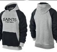 New Orleans Saints English Version Pullover Hoodie Grey & Black New Orleans Saints English Version Pullover Hoodie Grey & Black