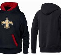 New Orleans Saints Logo Pullover Hoodie Black & Red