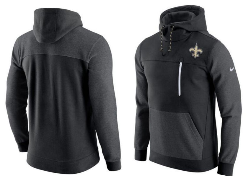 New Orleans Saints Nike AV15 Fleece Pullover Hoodie Black