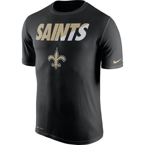 New Orleans Saints Nike Black Legend Staff Practice Performance T-Shirt New Orleans Saints Nike Black Legend Staff Practice Performance T-Shirt