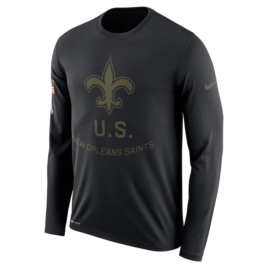 New Orleans Saints Nike Salute To Service Sideline Legend Performance Long Sleeve T-Shirt Black New Orleans Saints Nike Salute To Service Sideline Legend Performance Long Sleeve T-Shirt Black