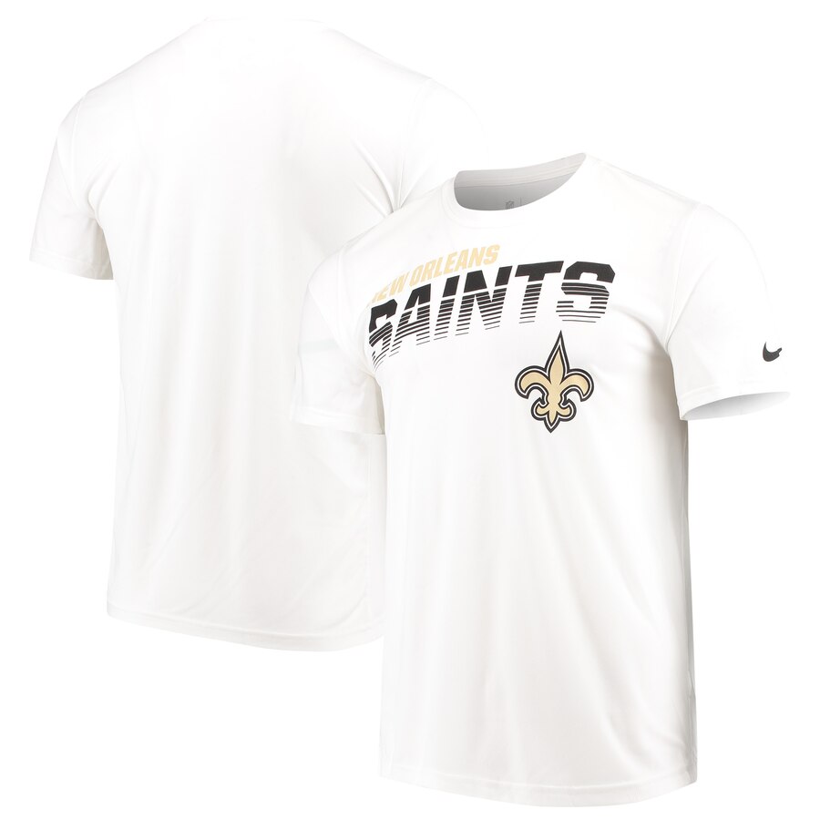 New Orleans Saints Nike Sideline Line Of Scrimmage Legend Performance T-Shirt White