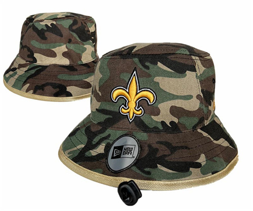 New Orleans Saints Salute To Service Stitched Bucket Fisherman Hats 0107
